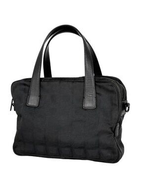 Chanel leline Handbag Nylon Black